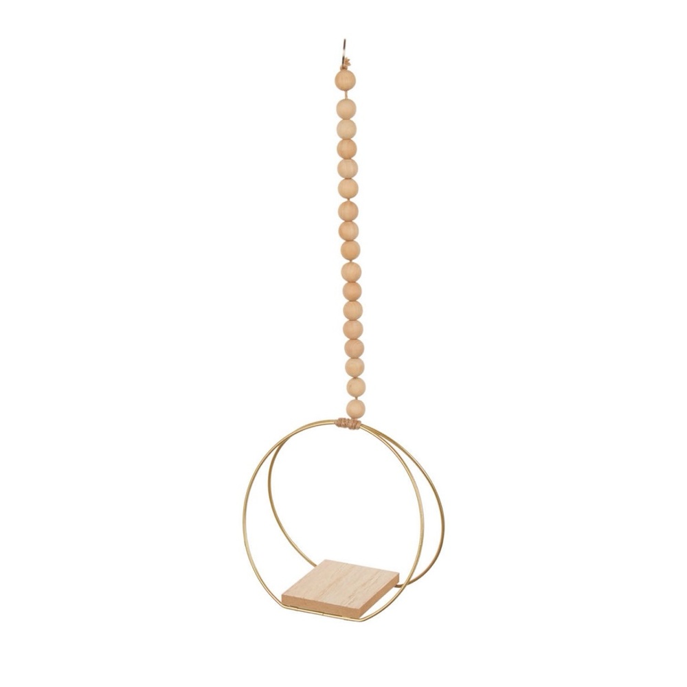 True Living Hanging Wall Self Decor 6.9 W x 19.3 H Gold Metal
